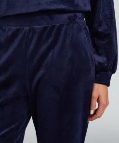 Velours Pyjama Pants - Blue