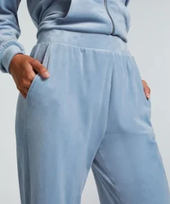 Velours Pyjama Pants - Blue