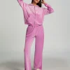 Velours Pyjama Pants - Pink