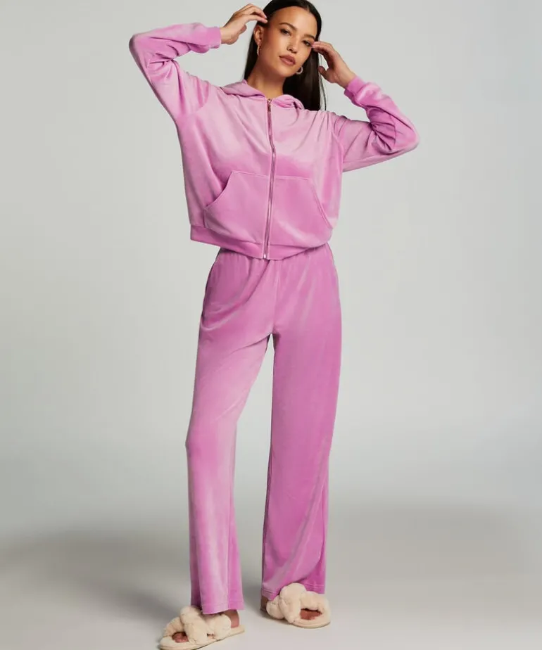 Velours Pyjama Pants - Pink