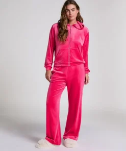 Velours Pyjama Pants - Pink