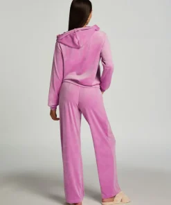 Velours Pyjama Pants - Pink
