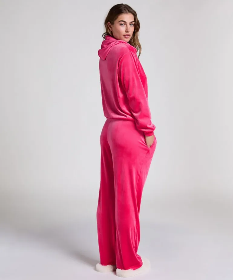 Velours Pyjama Pants - Pink