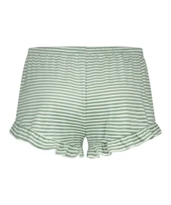 Velours Ruffle Shorts - Green