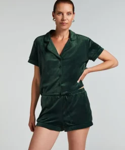 Velvet shorts - Green