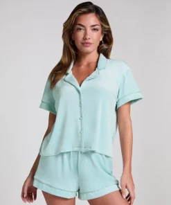 Velvet shorts - Green