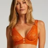 Vera Non-Padded Longline Underwired Bra - Orange
