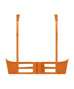 Vera Non-Padded Longline Underwired Bra - Orange