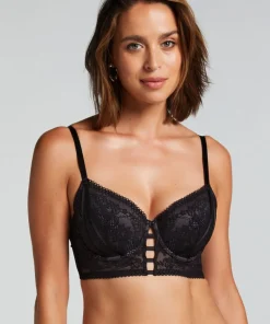 Vera Padded Longline Underwired Bra - Black