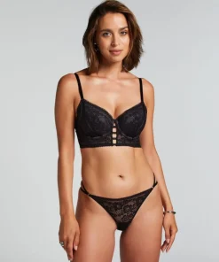 Vera Padded Longline Underwired Bra - Black