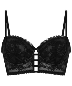 Vera Padded Longline Underwired Bra - Black