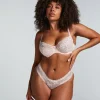 V-shaped Brazilian knickers mesh - Pink