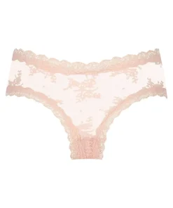 V-shaped Brazilian knickers mesh - Pink