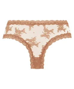 V-shaped Brazilian knickers mesh - Brown