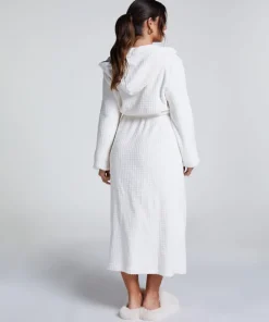 Waffle Bathrobe - White
