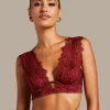 Zoe Non-Padded Underwired Longline Bra - Red