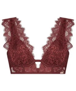 Zoe Non-Padded Underwired Longline Bra - Red